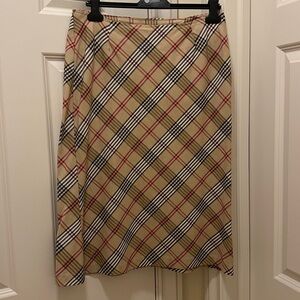 Bliss Checkered Pattern Skirt in Tan and Black